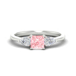 Load image into Gallery viewer, 3-stone-vivid-pink-princess-cut-cathedral-ring-in-white-gold-fdenr9210prgvpinksleep-nl-wg.jpg