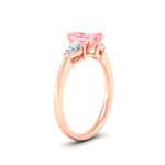 Load image into Gallery viewer, 3-stone-vivid-pink-radiant-cut-cathedral-ring-in-rose-gold-fdenr9210ragvpinkangle2-nl-rg.jpg