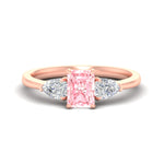 Load image into Gallery viewer, 3-stone-vivid-pink-radiant-cut-cathedral-ring-in-rose-gold-fdenr9210ragvpinksleep-nl-rg.jpg