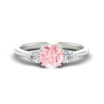 Load image into Gallery viewer, 3-stone-vivid-pink-round-cut-cathedral-ring-in-white-gold-fdenr9210rogvpinksleep-nl-wg.jpg