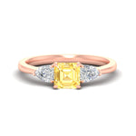 Load image into Gallery viewer, 3-stone-vivid-yellow-asscher-cut-cathedral-ring-in-rose-gold-fdenr9210asgvyellowsleep-nl-rg.jpg