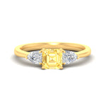 Load image into Gallery viewer, 3-stone-vivid-yellow-asscher-cut-cathedral-ring-in-yellow-gold-fdenr9210asgvyellowsleep-nl-yg.jpg