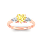 Load image into Gallery viewer, 3-stone-vivid-yellow-heart-shaped-cathedral-ring-in-rose-gold-fdenr9210htgvyellowangle5-nl-rg.jpg