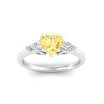 Load image into Gallery viewer, 3-stone-vivid-yellow-heart-shaped-cathedral-ring-in-white-gold-fdenr9210htgvyellowangle5-nl-wg.jpg