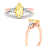 Load image into Gallery viewer, 3-stone-vivid-yellow-marquise-cut-cathedral-ring-in-rose-gold-fdenr9210mqgvyellowangle3-nl-rg.jpg