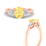Load image into Gallery viewer, 3-stone-vivid-yellow-oval-shaped-cathedral-ring-in-rose-gold-fdenr9210ovgvyellowangle3-nl-rg.jpg