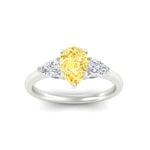 Load image into Gallery viewer, 3-stone-vivid-yellow-pear-shaped-cathedral-ring-in-white-gold-fdenr9210pegvyellowangle5-nl-wg.jpg