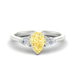 Load image into Gallery viewer, 3-stone-vivid-yellow-pear-shaped-cathedral-ring-in-white-gold-fdenr9210pegvyellowsleep-nl-wg.jpg