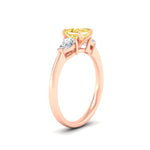 Load image into Gallery viewer, 3-stone-vivid-yellow-princess-cut-cathedral-ring-in-rose-gold-fdenr9210prgvyellowangle2-nl-rg.jpg