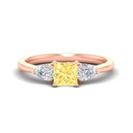Load image into Gallery viewer, 3-stone-vivid-yellow-princess-cut-cathedral-ring-in-rose-gold-fdenr9210prgvyellowsleep-nl-rg.jpg