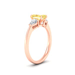 Load image into Gallery viewer, 3-stone-vivid-yellow-radiant-cut-cathedral-ring-in-rose-gold-fdenr9210ragvyellowangle2-nl-rg.jpg
