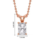 Load image into Gallery viewer, Radiant Fancy Lab Diamond Solitaire Colored Stone Pendant