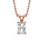 Load image into Gallery viewer, Radiant Fancy Lab Diamond Solitaire Colored Stone Pendant