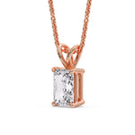 Load image into Gallery viewer, Radiant Fancy Lab Diamond Solitaire Colored Stone Pendant