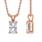 Load image into Gallery viewer, Radiant Fancy Lab Diamond Solitaire Colored Stone Pendant