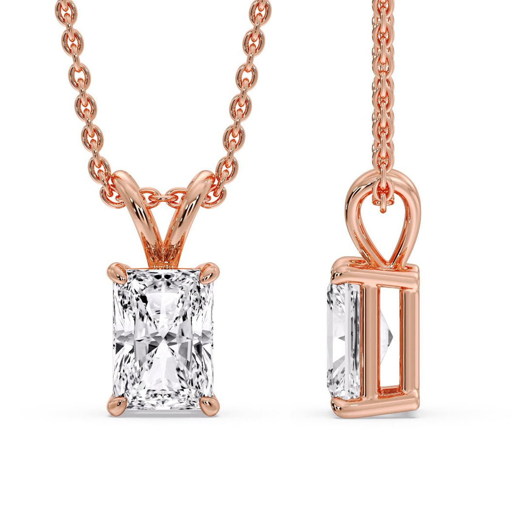 Radiant Fancy Lab Diamond Solitaire Colored Stone Pendant