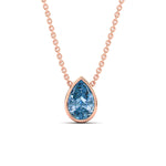 Load image into Gallery viewer, 4-carat-bezel-pear-water-drop-vivid-blue-solitaire-pendant-in-rose-gold-fdpd10538pegvblueangle1-4.00ct-nl-rg.jpg?v=1787819662