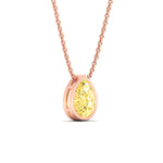Load image into Gallery viewer, 4-carat-bezel-pear-water-drop-vivid-yellow-solitaire-pendant-in-rose-gold-fdpd10538pegvyellowangle3-4.00ct-nl-rg.jpg?v=1787819662