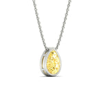 Load image into Gallery viewer, 4-carat-bezel-pear-water-drop-vivid-yellow-solitaire-pendant-in-white-gold-fdpd10538pegvyellowangle3-4.00ct-nl-wg.jpg?v=1787819662