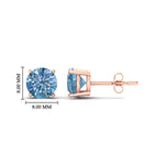 Load image into Gallery viewer, 4-carat-fancy-color-lab-grown-round-vivid-blue-stud-earrings-in-rose-gold-fdear10411rogvblueangle2-4.00ct-nl-rg-hw.jpg?v=1786968027