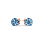 Load image into Gallery viewer, 4-carat-fancy-color-lab-grown-round-vivid-blue-stud-earrings-in-rose-gold-fdear10411rogvblueangle3-4.00ct-nl-rg.jpg?v=1786968027