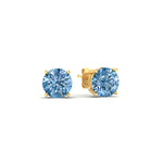 Load image into Gallery viewer, 4-carat-fancy-color-lab-grown-round-vivid-blue-stud-earrings-in-yellow-gold-fdear10411rogvblueangle1-4.00ct-nl-yg.jpg?v=1786968027