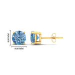 Load image into Gallery viewer, 4-carat-fancy-color-lab-grown-round-vivid-blue-stud-earrings-in-yellow-gold-fdear10411rogvblueangle2-4.00ct-nl-yg-hw.jpg?v=1786968027