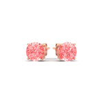Load image into Gallery viewer, 4-carat-fancy-color-lab-grown-round-vivid-pink-stud-earrings-in-rose-gold-fdear10411rogvpinkangle3-4.00ct-nl-rg.jpg?v=1786968027