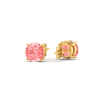Load image into Gallery viewer, 4-carat-fancy-color-lab-grown-round-vivid-pink-stud-earrings-in-yellow-gold-fdear10411rogvpinkangle4-4.00ct-nl-yg.jpg?v=1786968026