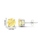 Load image into Gallery viewer, 4-carat-fancy-color-lab-grown-round-vivid-yellow-stud-earrings-in-white-gold-fdear10411rogvyellowangle2-4.00ct-nl-wg-hw.jpg?v=1786968027