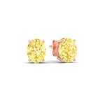 Load image into Gallery viewer, 4-carat-oval-cut-vivid-yellow-diamond-stud-earrings-in-rose-gold-fdear10411ovgvyellowangle1-4.00ct-nl-rg.jpg