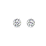 Load image into Gallery viewer, 0.25 To 5 Carat Lab Diamond Round Stud Bezel Set Earring For Women 14K Gold
