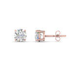 Load image into Gallery viewer, 0.25 To 5 Carat Lab Diamond Round Stud Earring 14K Gold
