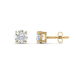 Load image into Gallery viewer, 0.25 To 5 Carat Lab Diamond Round Stud Earring 14K Gold
