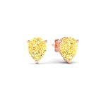 Load image into Gallery viewer, 4-carat-vivid-yellow-pear-cut-3-prong-earring-in-rose-gold-fdear10411peyellowangle1-4.00ct-nl-rg.jpg