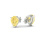 Load image into Gallery viewer, 4-carat-vivid-yellow-pear-cut-3-prong-earring-in-white-gold-fdear10411peyellowangle4-4.00ct-nl-wg.jpg