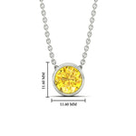 Load image into Gallery viewer, 4-ct-fancy-lab-grown-round-vived-yellow-bezel-stone-pendant-in-white-gold-fdpd10538rogvyellowangle1-4.00ct-nl-wg-hw.jpg?v=1785906888