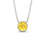 Load image into Gallery viewer, 4-ct-fancy-lab-grown-round-vived-yellow-bezel-stone-pendant-in-white-gold-fdpd10538rogvyellowangle1-4.00ct-nl-wg.jpg?v=1785906888