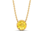 Load image into Gallery viewer, 4-ct-fancy-lab-grown-round-vived-yellow-bezel-stone-pendant-in-yellow-gold-fdpd10538rogvyellowangle1-4.00ct-nl-yg.jpg?v=1785906888