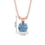 Load image into Gallery viewer, 4-ct-four-prong-fancy-lab-grown-round-vived-blue-stone-pendant-in-rose-gold-fdpd8469rogvblueangle1-4.00ct-nl-rg-hw.jpg?v=1786080533