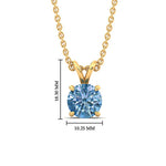 Load image into Gallery viewer, 4-ct-four-prong-fancy-lab-grown-round-vived-blue-stone-pendant-in-yellow-gold-fdpd8469rogvblueangle1-4.00ct-nl-yg-hw.jpg?v=1786080533