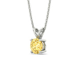 Load image into Gallery viewer, 4-ct-four-prong-fancy-lab-grown-round-vived-yellow-stone-pendant-in-white-gold-fdpd8469rogvyellowangle2-4.00ct-nl-wg.jpg?v=1786081185