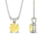 Load image into Gallery viewer, 4-ct-four-prong-fancy-lab-grown-round-vived-yellow-stone-pendant-in-white-gold-fdpd8469rogvyellowangle3-4.00ct-nl-wg.jpg?v=1786081185