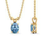 Load image into Gallery viewer, 4-ct-oval-shaped-fancy-lab-grown-vived-blue-stone-pendant-in-yellow-gold-fdpd8469ovgvblueangle3-4.00ct-nl-yg.jpg