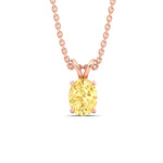 Load image into Gallery viewer, 4-ct-oval-shaped-fancy-lab-grown-vived-yellow-stone-pendant-in-rose-gold-fdpd8469ovgvyellowangle1-4.00ct-nl-rg.jpg
