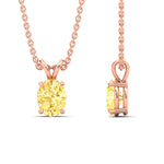 Load image into Gallery viewer, 4-ct-oval-shaped-fancy-lab-grown-vived-yellow-stone-pendant-in-rose-gold-fdpd8469ovgvyellowangle3-4.00ct-nl-rg.jpg