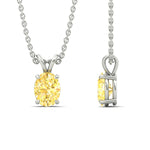 Load image into Gallery viewer, 4-ct-oval-shaped-fancy-lab-grown-vived-yellow-stone-pendant-in-white-gold-fdpd8469ovgvyellowangle3-4.00ct-nl-wg.jpg
