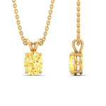 Load image into Gallery viewer, 4-ct-oval-shaped-fancy-lab-grown-vived-yellow-stone-pendant-in-yellow-gold-fdpd8469ovgvyellowangle3-4.00ct-nl-yg.jpg