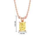 Load image into Gallery viewer, 4-ct-radiant-cut-fancy-lab-grown-vived-yellow-solitaire-necklace-in-rose-gold-fdpd8469ragvyellowangle1-4.00ct-nl-rg-hw.jpg