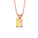 Load image into Gallery viewer, 4-ct-radiant-cut-fancy-lab-grown-vived-yellow-solitaire-necklace-in-rose-gold-fdpd8469ragvyellowangle2-4.00ct-nl-rg.jpg